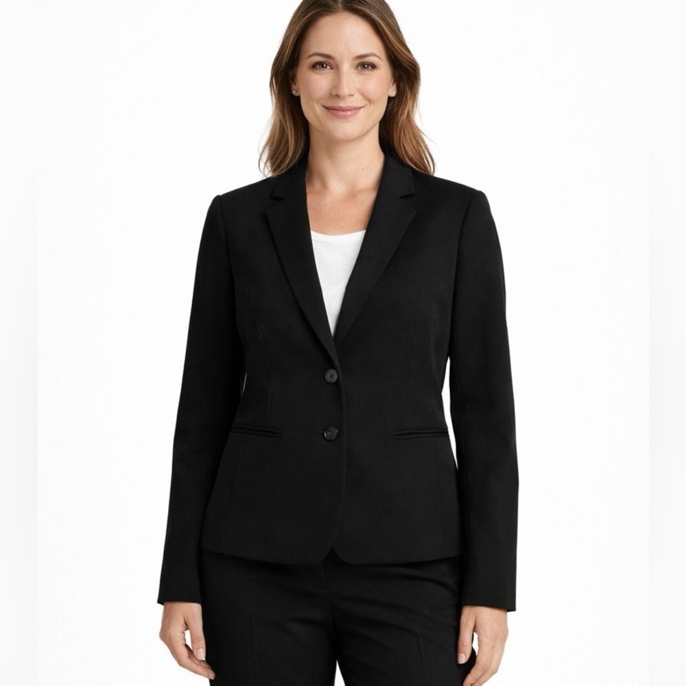 Daniel Hechter Black Tailored Blazer Size 14 Work Office Jacket